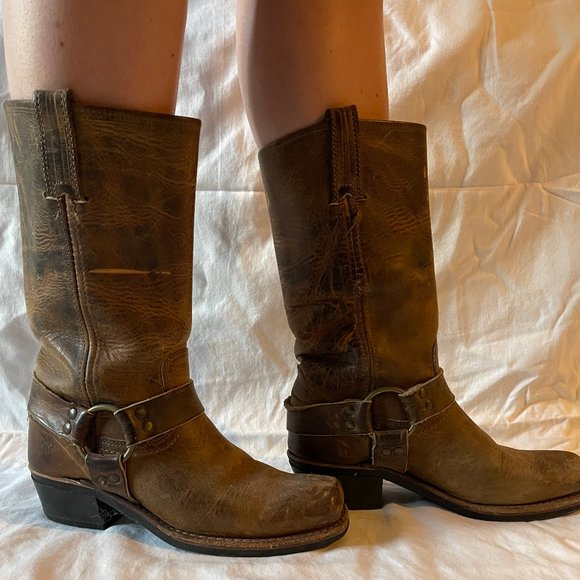 Brown/Tan Harness Frye Boot - US size 7.5 - Picture 4 of 4